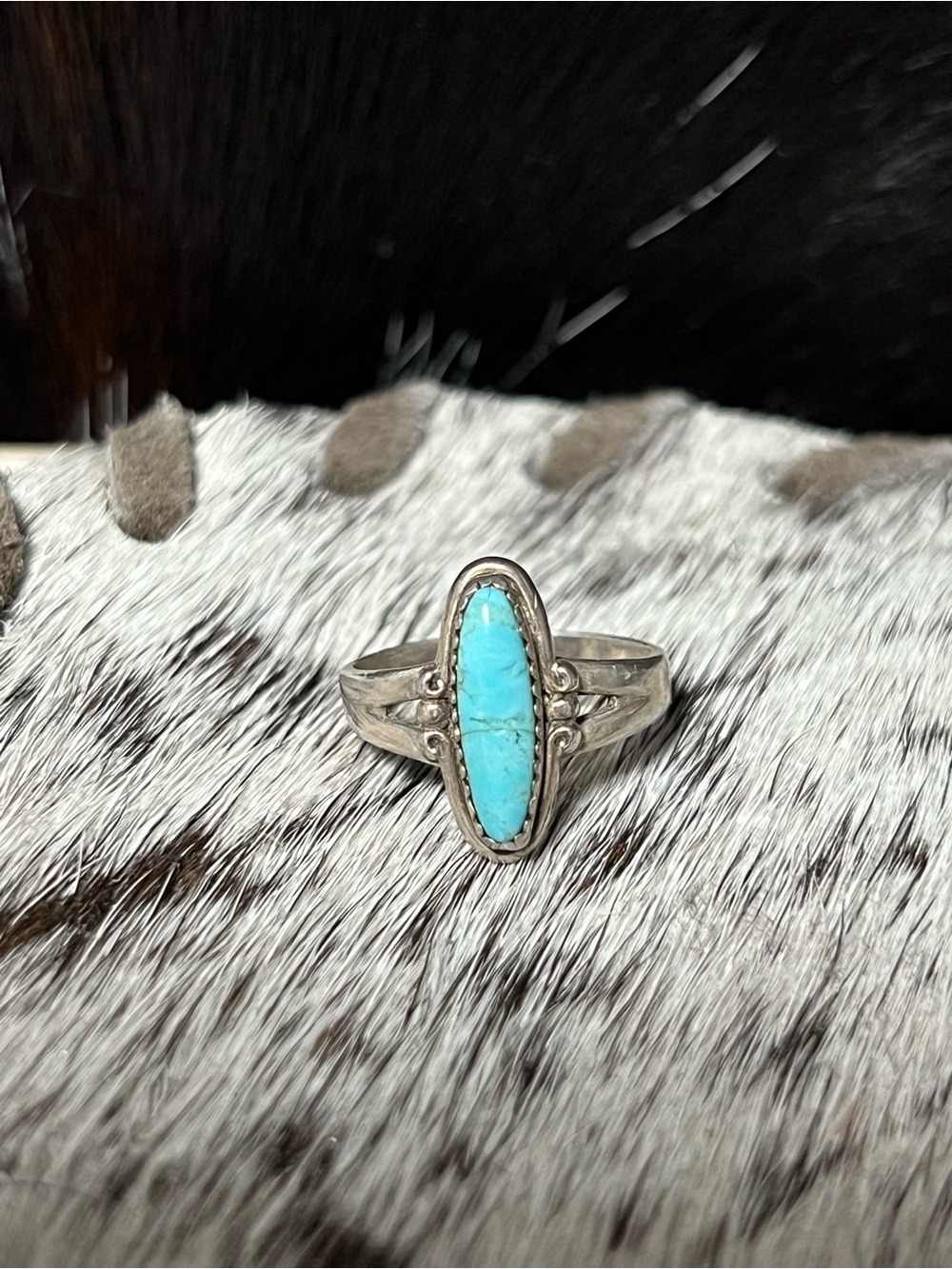 Vintage Sterling silver bell trading ring